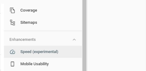 search console page speed