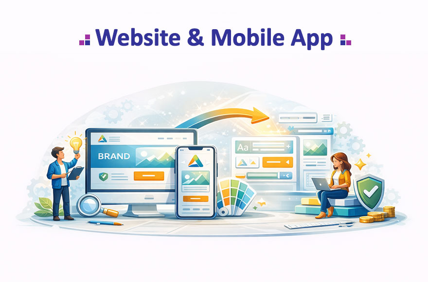 خدمات طراحی سایت و اپلیکیشن موبایل